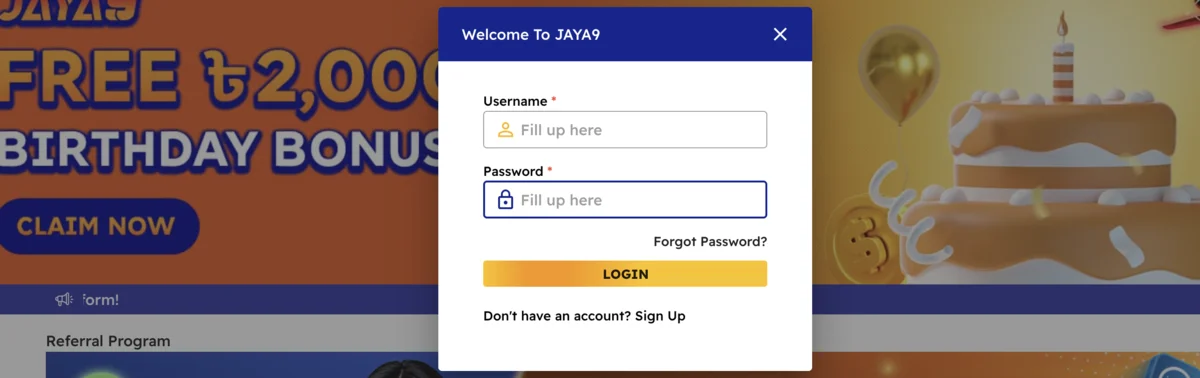Jaya9 login