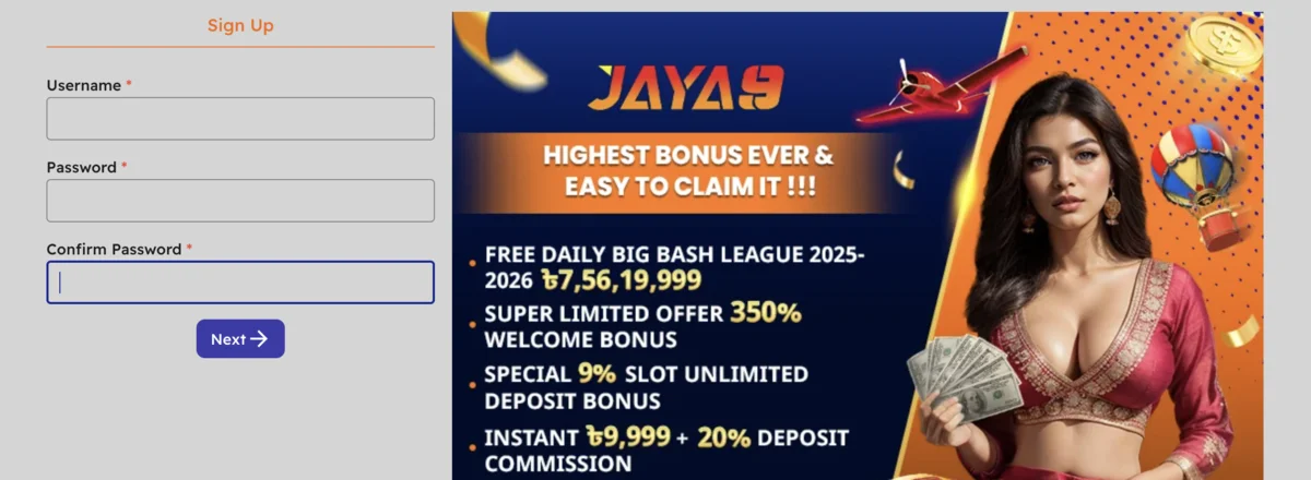 Jaya9 sign up